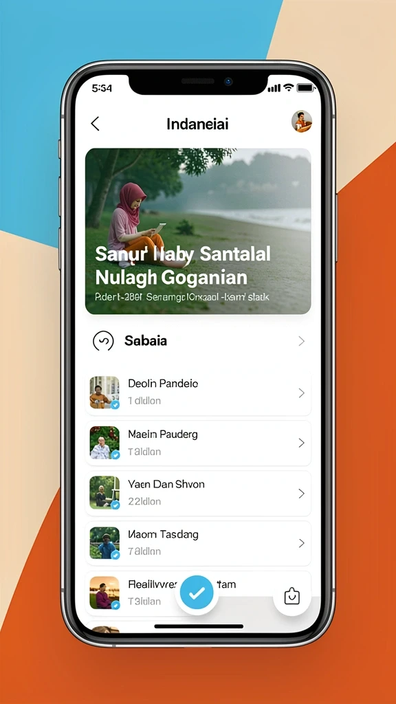 in22 - Tampilan menu utama yang menawan dan mudah dinavigasi.